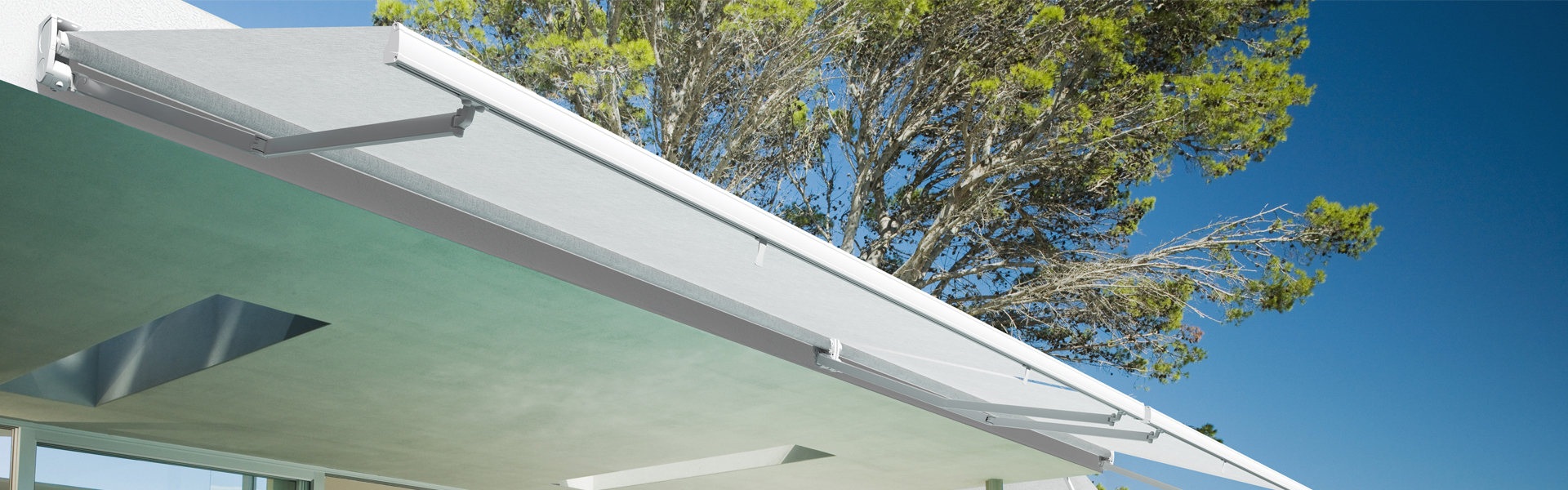 Modern home, patio and infinity swimming pool