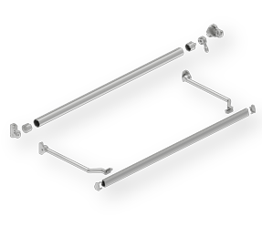 Largeur maximale en 2 bras 6000 mm Projection de 600 à 1500 mm Inclinaison de 0° à 170° Encombrement de 180mm x 110mm Esthétique soignée de tous les composants. Possibilité d’incorporer un auvent de protection de la toile Installation facile. Différents coloris d’armature disponibles Manœuvre par treuil ou motorisée Toile Acrylique ou Technique